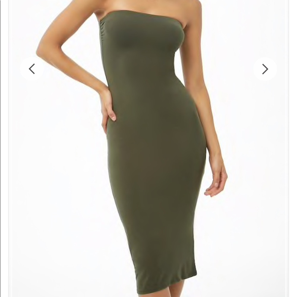 Olive Tube Bodycon Dress (NEVER WORN)